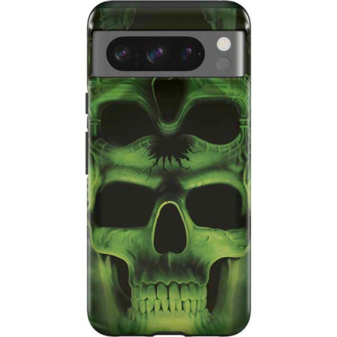 Liquid Blue Green Skulls Google Pixel 8 Pro Impact Case